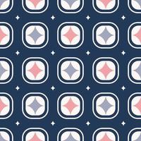 Colorful geometric pattern. Colorful geometric shape seamless pattern on blue color background. Use for fabric, textile, home interior decoration elements, upholstery, wrapping. vector