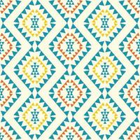 Aztec Navajo colorful diamond pattern. Ethnic aztec Navajo colorful rhombus seamless pattern background. Ethnic southwest pattern for fabric, home decoration elements, upholstery, wrapping. vector