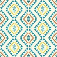 Aztec Navajo colorful diamond pattern. Ethnic aztec Navajo colorful rhombus seamless pattern background. Ethnic southwest pattern for fabric, home decoration elements, upholstery, wrapping. vector