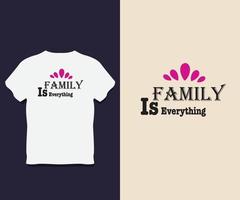 Family Typography T-Shirt Design with Vector