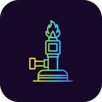 Bunsen Burner Creative Icon Design vector