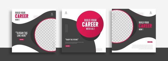 set of Creative career social media post and story banner for promotions. web banner vector illustration