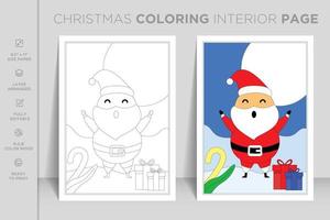 Ready to print complete Christmas coloring book interior page