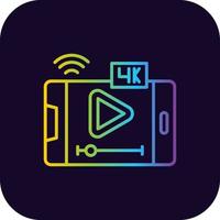 Video Streaming Creative Icon Design vector