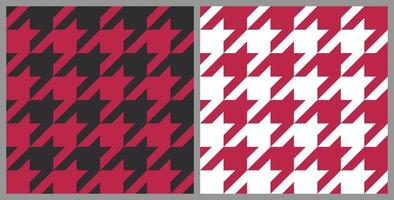 Viva Magenta Color Background Seamless Houndstooth Pattern 1 vector