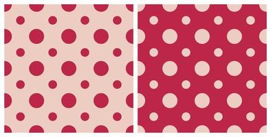 Viva Magenta And Pale Dogwood Background Polka Dot Pattern vector