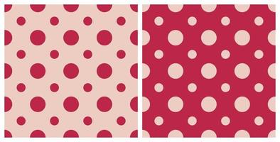 Viva Magenta And Pale Dogwood Background Polka Dot Pattern vector