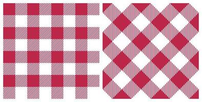 Seamless Gingham Pattern Viva Magenta White Background vector