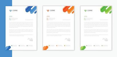 Corporate letterhead design stationery set, Business letterhead bundle collection,  medical school letterhead set vector