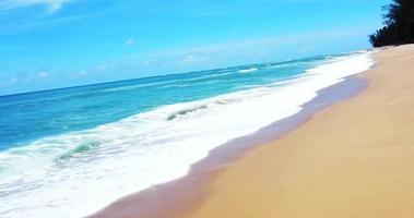 vidéo pour fond de plage et de mer en été avec de belles vagues video