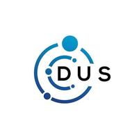 DUS letter logo design on  white background. DUS creative initials letter logo concept. DUS letter design. vector