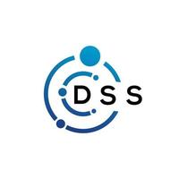 diseño de logotipo de letra dss sobre fondo blanco. concepto de logotipo de letra de iniciales creativas dss. diseño de carta dss. vector