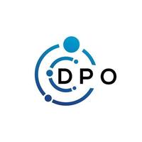 diseño de logotipo de letra dpo sobre fondo blanco. concepto de logotipo de letra inicial creativa dpo. diseño de carta dpo. vector