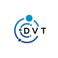 diseño de logotipo de letra dvt sobre fondo blanco. concepto de logotipo de letra de iniciales creativas dvt. diseño de letras dvt. vector