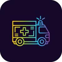 Ambulance Creative Icon Design vector