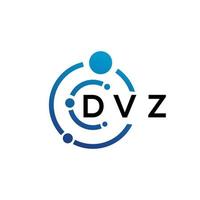 diseño de logotipo de letra dvz sobre fondo blanco. concepto de logotipo de letra de iniciales creativas dvz. diseño de letras dvz. vector