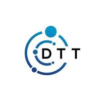 DTT letter logo design on  white background. DTT creative initials letter logo concept. DTT letter design. vector