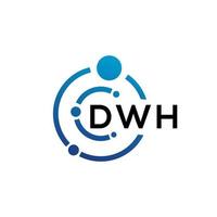 DWH letter logo design on  white background. DWH creative initials letter logo concept. DWH letter design. vector