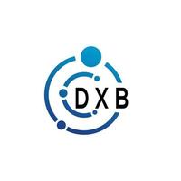 diseño de logotipo de letra dxb sobre fondo blanco. concepto de logotipo de letra de iniciales creativas dxb. diseño de letras dxb. vector