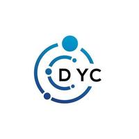 DYC letter logo design on  white background. DYC creative initials letter logo concept. DYC letter design. vector