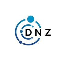 DNZ letter logo design on  white background. DNZ creative initials letter logo concept. DNZ letter design. vector