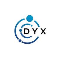 diseño de logotipo de letra dyx sobre fondo blanco. concepto de logotipo de letra de iniciales creativas de dyx. diseño de letras dyx. vector