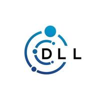 DLL letter logo design on  white background. DLL creative initials letter logo concept. DLL letter design. vector