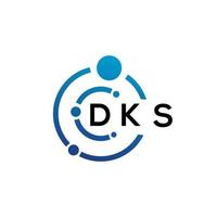 diseño del logotipo de la letra dks sobre fondo blanco. concepto de logotipo de letra de iniciales creativas dks. diseño de letras dks. vector