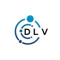 diseño de logotipo de letra dlv sobre fondo blanco. concepto de logotipo de letra de iniciales creativas dlv. diseño de letras dlv. vector