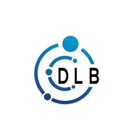 diseño de logotipo de letra dlb sobre fondo blanco. concepto de logotipo de letra de iniciales creativas dlb. diseño de letras dlb. vector