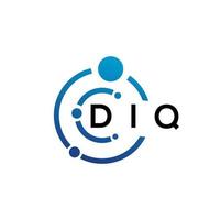 DIQ letter logo design on  white background. DIQ creative initials letter logo concept. DIQ letter design. vector