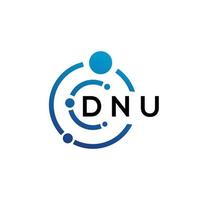 diseño de logotipo de letra dnu sobre fondo blanco. concepto de logotipo de letra de iniciales creativas dnu. diseño de letra dnu. vector