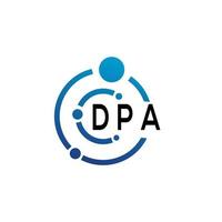 diseño de logotipo de letra dpa sobre fondo blanco. concepto de logotipo de letra de iniciales creativas dpa. diseño de carta dpa. vector