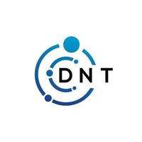 diseño de logotipo de letra dnt sobre fondo blanco. concepto de logotipo de letra de iniciales creativas dnt. diseño de letras dnt. vector