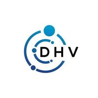 DHV letter logo design on  white background. DHV creative initials letter logo concept. DHV letter design. vector