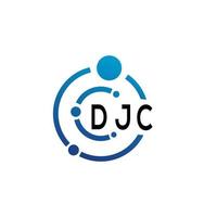 DJC letter logo design on  white background. DJC creative initials letter logo concept. DJC letter design. vector