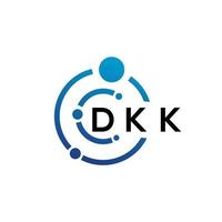 diseño de logotipo de letra dkl sobre fondo blanco. concepto de logotipo de letra de iniciales creativas dkl. diseño de letras dkl. vector