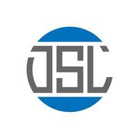 DSL letter logo design on white background. DSL creative initials circle logo concept. DSL letter design. vector