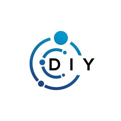 DIY letter logo design on  white background. DIY creative initials letter logo concept. DIY letter design.