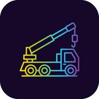 Crane Truck Creative Icon Design vector