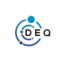 DEQ letter logo design on  white background. DEQ creative initials letter logo concept. DEQ letter design. vector
