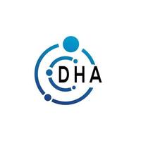 DHA letter logo design on  white background. DHA creative initials letter logo concept. DHA letter design. vector