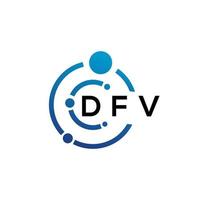 diseño de logotipo de letra dfv sobre fondo blanco. concepto de logotipo de letra de iniciales creativas dfv. diseño de letras dfv. vector