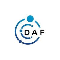 diseño de logotipo de letra af sobre fondo blanco. concepto de logotipo de letra de iniciales creativas daf. diseño de letras daf. vector