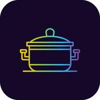 Cooking Pot Creative Icon Design vector