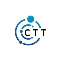 CTT letter logo design on  white background. CTT creative initials letter logo concept. CTT letter design. vector