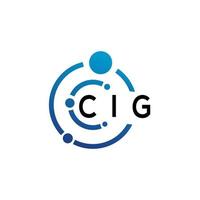 CIGR letter logo design on  white background. CIGR creative initials letter logo concept. CIGR letter design. vector