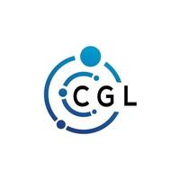 diseño de logotipo de letra cgl sobre fondo blanco. concepto de logotipo de letra de iniciales creativas cgl. diseño de letras cgl. vector