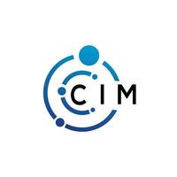 diseño de logotipo de letra cim sobre fondo blanco. concepto de logotipo de letra de iniciales creativas cim. diseño de letras cim. vector