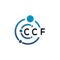 CCF letter logo design on  white background. CCF creative initials letter logo concept. CCF letter design. vector